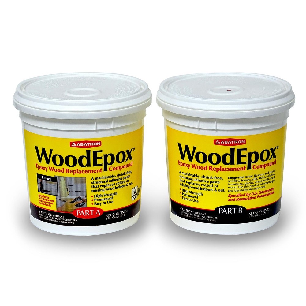 Abatron WE2GKR WoodEpox Indoor and Outdoor Epoxy Wood Repair Kit 2 gal.