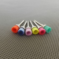 100 PCS Mixed Color Nylon Latch Flat Polishing Polisher Prophy Bowl Dental Brush