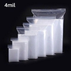 2×3 to 24×24 Clear Seal Zip Lock Top Reclosable Poly Plastic Bags 4 Mil