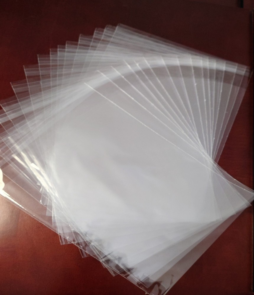 50 Clear Resealable Cello Poly Bags/ Acid Free / 9×12″ / Heavy 1.4 mil