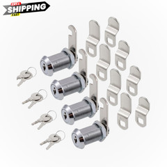 Keyed Alike Cam Locks for Cabinets, Drawers, and Toolboxes – 4 Pack