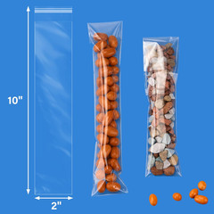 2X10 Inches 240 Pcs Clear Pretzel Rod Bags, Self Sealing Resealable Cellophan…