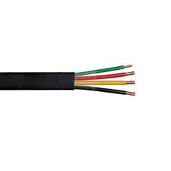 12/3 Flat Jacket Submersible Cable With Ground Well Pump Wire Black 600V