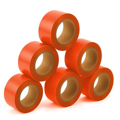 Singhal 5 Pack Orange Flagging Tape 1″ x 750ft – Non-Adhesive Survey & Marking