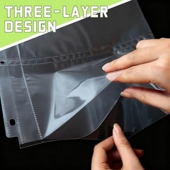 50 Pack 5″ x 7″ Clear Photo Sleeves for 3 Ring Binder, Double Sided 2-Pocket She