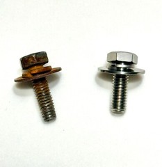 M6 x 18mm Gr5 Titanium Bolt w/free spinning washer & split ring 3000GT (Qty. 20)