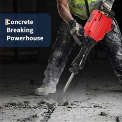 3600W Electric Demolition Jack Hammer Concrete Breaker 1900 BPM with 2 Bits