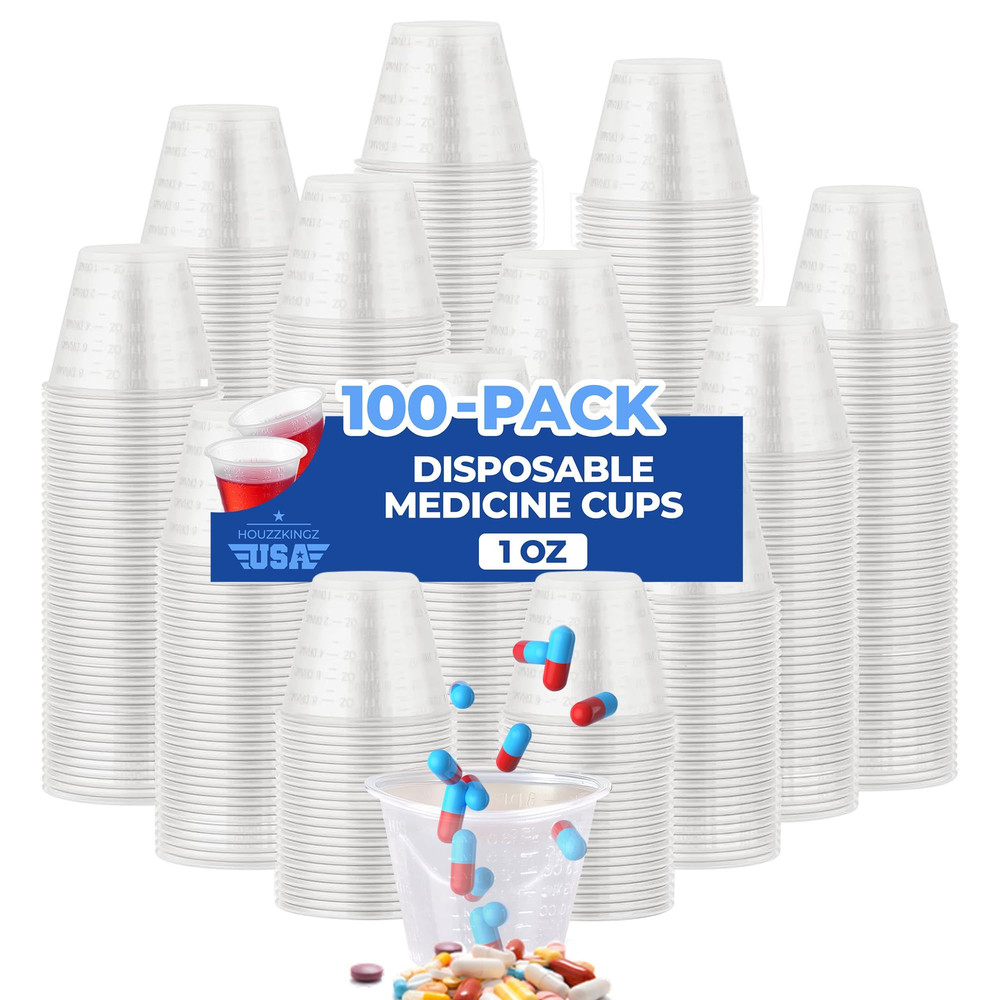 Medicine Cups Disposable 1 Oz – 100 Sample | Mini Plastic Med…