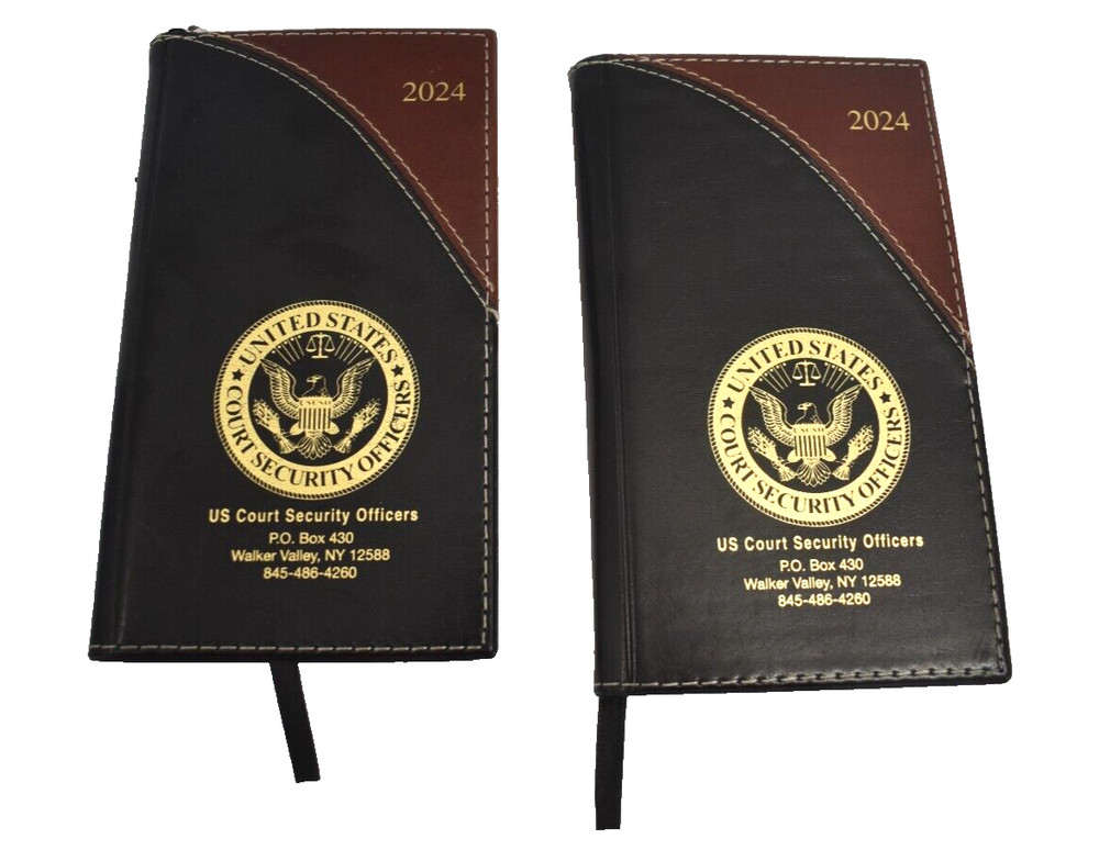Lot of 2 United States Court Security Officers 2024 Calendar Notebooks Record