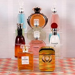 Clear Acrylic Display Riser Shelf for Perfume Organizer, Action Figure Holder