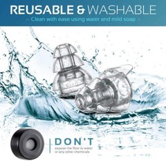 Reusable High Fidelity Ear Plugs, 24dB Advanced Filtering Tech Ear Protection US