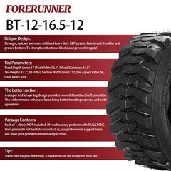 12×16.5 Heavy Duty 12-16.5 Skid Steer Tire 12Ply 12 16.5 Industrial Tire