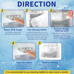 Ice Machine Cleaner Maker and Descaler – 24 Ice Maker Cleaner Tablets Compatible