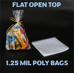 2×4″ Clear Poly Bags Lay-Flat Open Top End 1.25-Mil Case LDPE Plastic Packaging