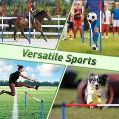 6 Pcs Pole Bending Poles for Horses,6FT Adjustable Equestrian Training Equipm…