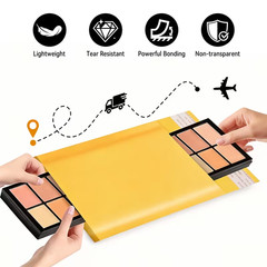 1Pc 4×8″ Self Seal Kraft Bubble Mailers Padded Envelopes Yellow Shipping Bags