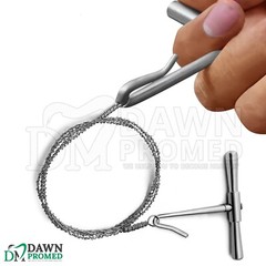Gigli Saw Wire & Handles 3 Pcs Set Neuro Surgical & Veterinary Inst German Grade