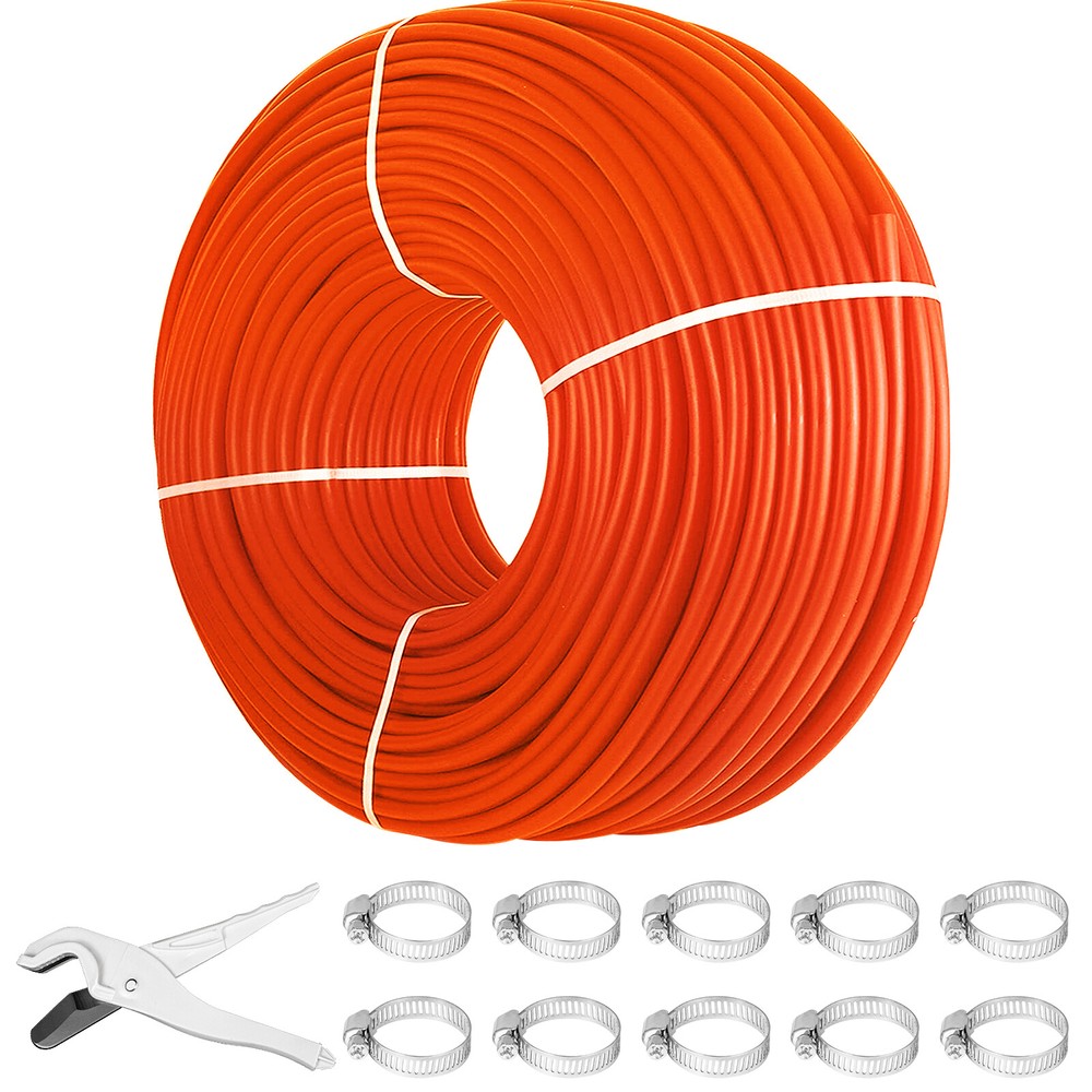 VEVOR 1/2″x1000ft Pex Tubing Oxygen Barrier Red Pex-B Pipe Radiant Floor Heat
