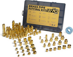 137PCS Brass Pipe Fittings Assortment Kit NPT Extension Adapter,Reducer Bushing,