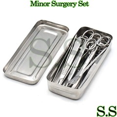 Set of 13 Pieces Basic Minor Surgery Kit Steel Box Surgical Instruments DS-1290