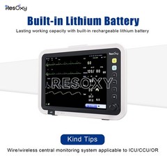 12-Inch Patient Vital Signs Monitor Multi-Parameter ECG/NIBP/TEMP/RESP/SPO2/PR