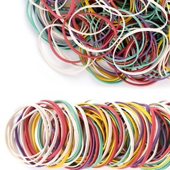 Rubber Bands Size # 33, Multicolors Rubber Bands for Office School Home, 200 Pcs