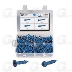 230Pcs Hex Washer Head 1/4″ 3/16″ Concrete Masonry Screws Set Tapcon Anchor Bit