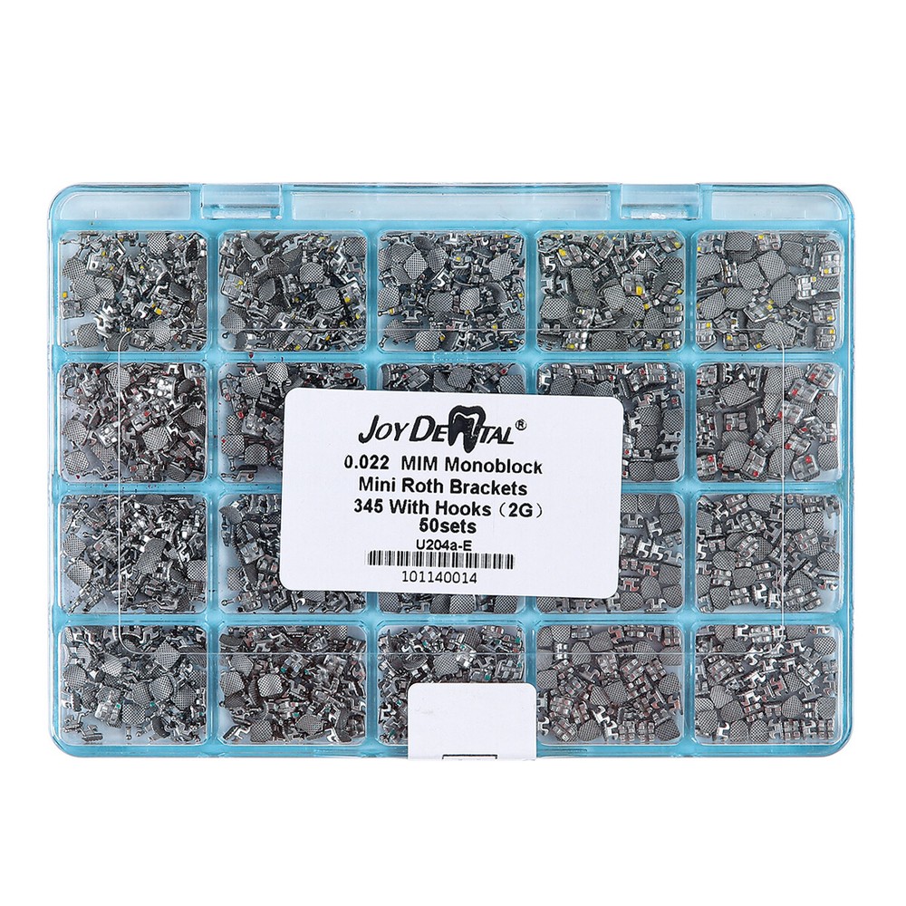 20set/50set Dental Orthodontic Mini Brackets MBT/Roth .018/.022 Hooks3-4-5 Brace