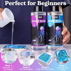 LETS RESIN Crystal Clear Epoxy Resin 32oz Bubbles Free Epoxy Resin Table Top