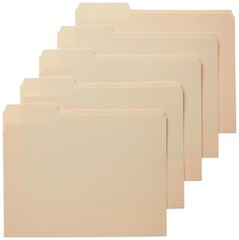 Amazon Basics Sturdy File Folders with Reinforced Letter, Manila, Letter Size