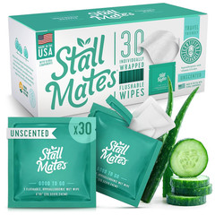 – Flushable Wipes, Individually Wrapped, Travel Friendly, Unscented with Cucumbe