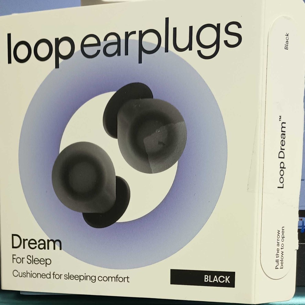 Loop Dream Earplugs for Deep Sleep, Napping and Snoring – Black