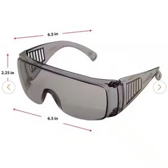 Bison Life Diamont Vented Over Clear Safety Glasses anti-scratch Gray