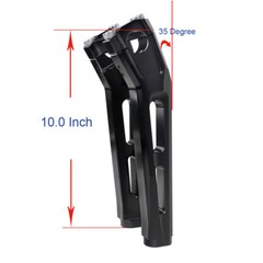 Black 10″ Handlebar Risers Kit for Harley Street Bob Low Rider S FXST FXBRS
