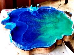 CRYSTAL CLEAR EPOXY RESIN 4 COMMERCIAL BAR TOP RIVER TABLE THICK COATING CASTING