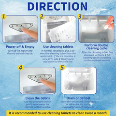 Ice Machine Cleaner Maker and Descaler – 24 Ice Maker Cleaner Tablets Compatible