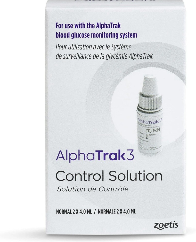 Alphatrak 3 Control Solution for AT3 Blood Glucose Meter 2 Count 4Ml Bottles