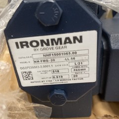 NEW IN BOX Grove Gear IronMan NHF15001065.00 Worm Gear Reducer 20:1 56 Frame