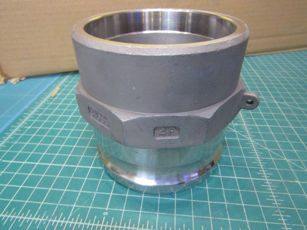 1 – EVER-TITE 4F, 4″ Cam & Groove Coupling 316SS, Cam-Lock Socket Weld. New