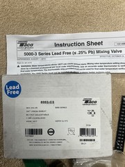 Taco Lead Free Mixing Valve Brass 3/4″ Union Sweat 5003-C3; 85-176 degrees F
