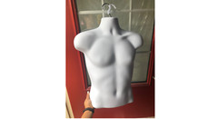 Clothing Display Shirt Form Fits S – L Hanging Male Mannequin White Hollow Back