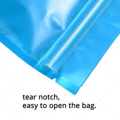 Multi-Color & Size Matte Clear Mylar Stand up Zip Lock Bag Pouch w/ Tear Notch