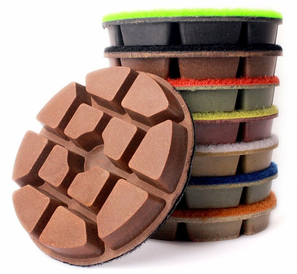 9PC 3 Inch Wet/Dry Concrete FLOOR Marble Granite stonework Diamond Polishing Pad