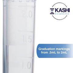 2mL Polypropylene Micro Centrifuge Tubes, Flip-Cap Tube with Frosted Area
