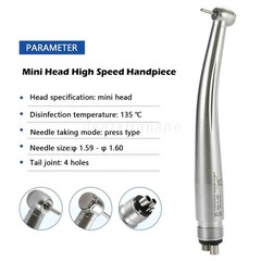 Mini Small Head Dental High Speed Handpiece Push Pediatric Kid 4 Hole Yabangbang