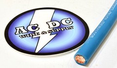 2 AWG EXCELENE WELDING BATTERY CABLE BLUE 600V MADE IN USA EPDM SOLAR LEAD 25′