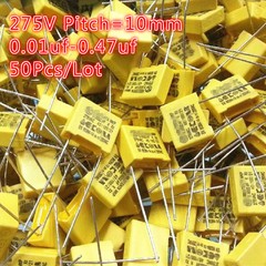 100Pcs 0.01uf-0.47uf 10NF-470NF 275VAC 275V 10MM X2 Polypropylene Film Capacitor
