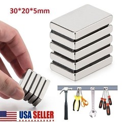 5Pcs Strong Magnets Block Square Rare Earth Neodymium Small Magnet 30x20x5mm