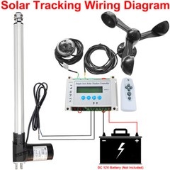 Single Axis Solar Tracking Tracker 6000N Linear Actuator W/ Sun Track Controller