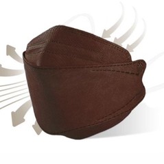2 KN95 Face Masks 5-Ply cloth fabric Brown Face Mask for Dust And Smoke
